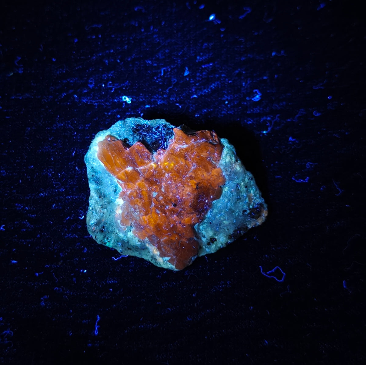 Fluorescent Afghanite with pyrite 19 grams