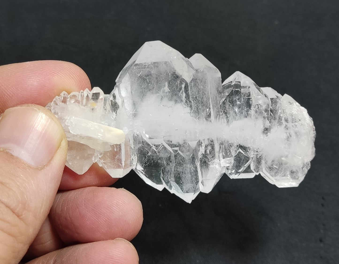 An aesthetic specimen of terminated faden Quartz crystal 41 grams