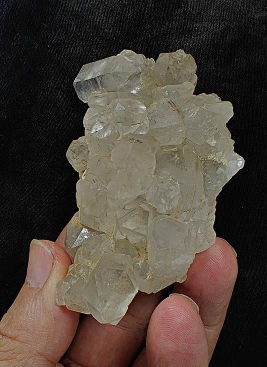 Natural Quartz Cluster with tiny rutiles inclusions 129 grams