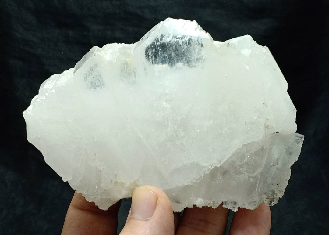 Single beautiful Faden Quartz Crystals cluster with beautiful terminations 339 grams