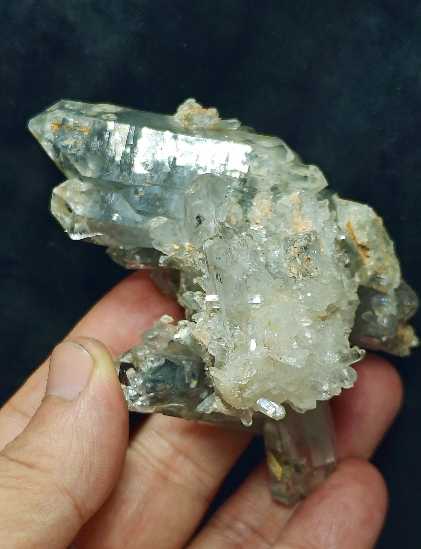 Quartz Crystals terminated cluster 145 grams