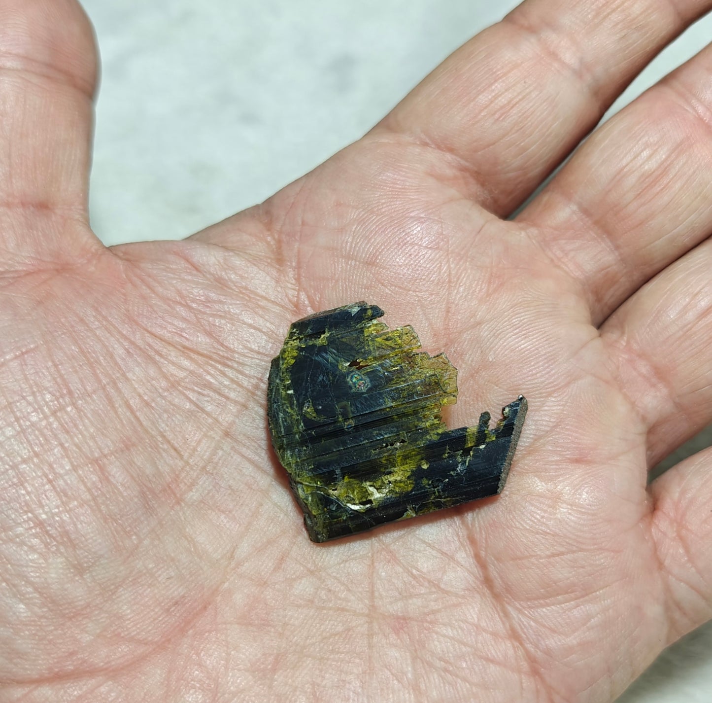 Natural etched epidote crystal 8 grams