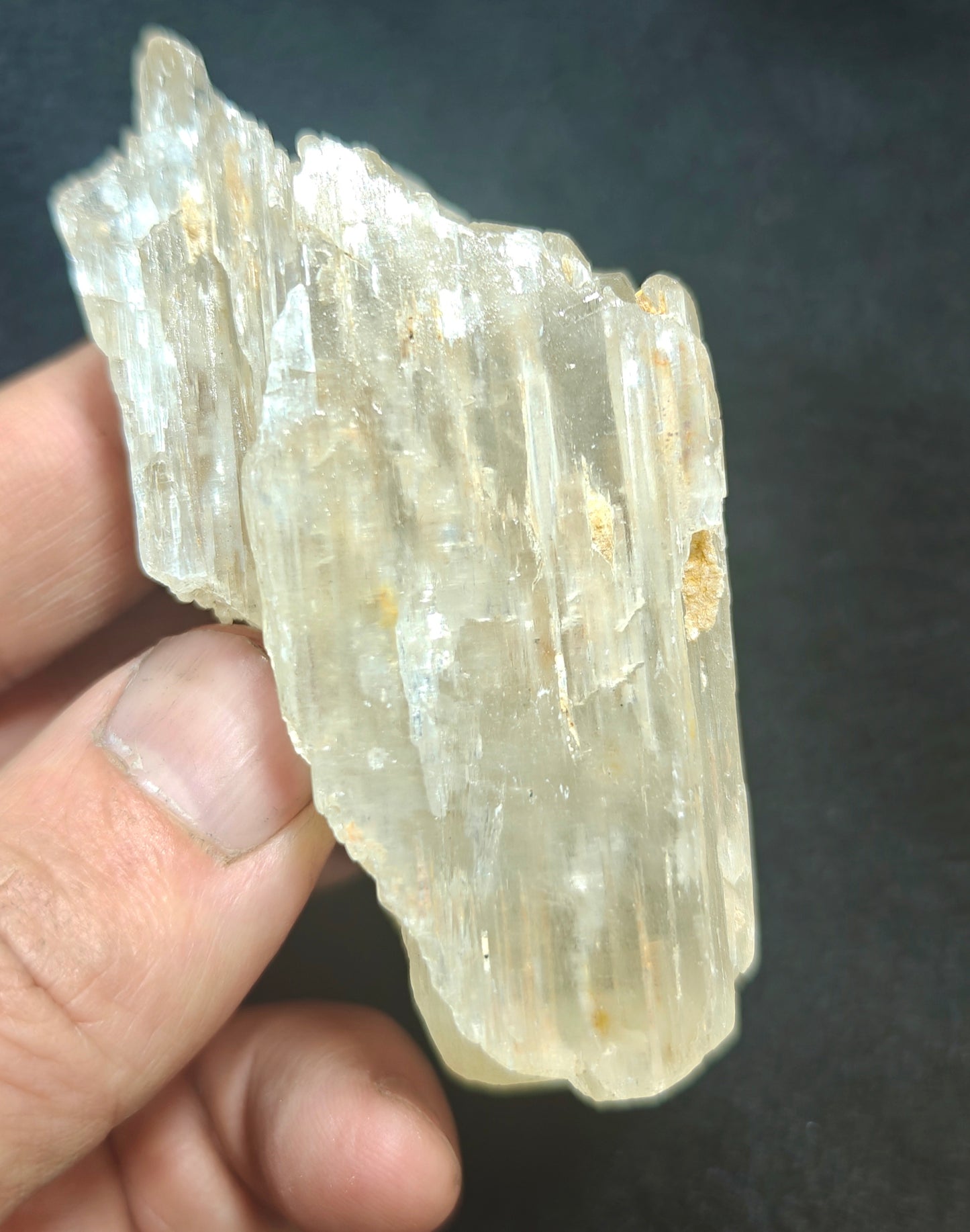 Natural etched spodumene crystal 134 grams