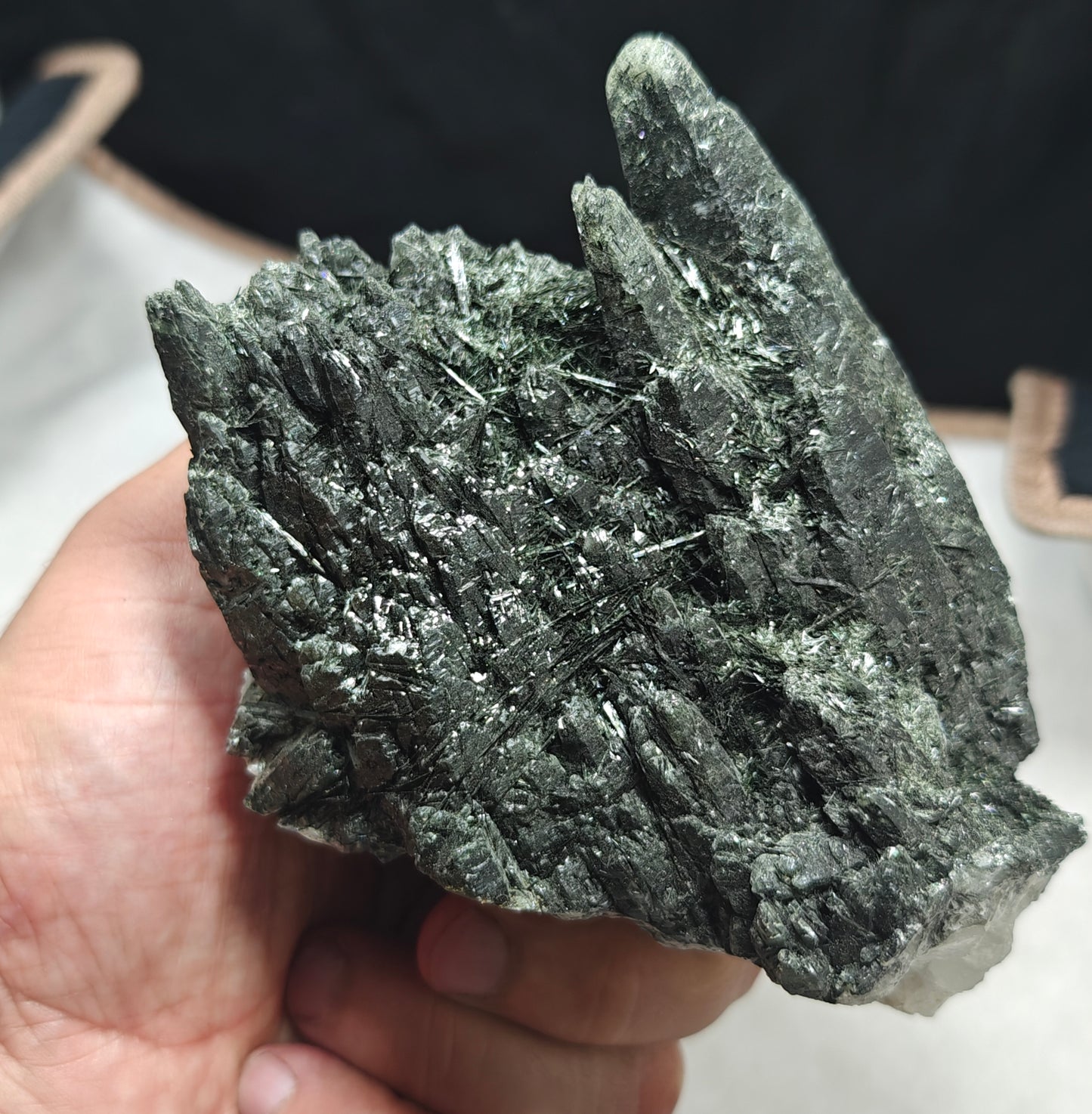 An Aesthetic large Natural beautifully terminated Chlorite Quartz crystals cluster 835 grams