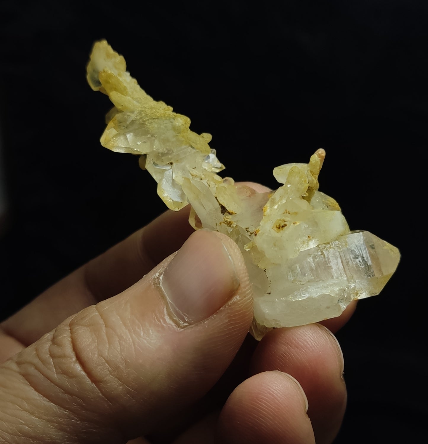 Natural Chlorite Faden Quartz Cluster 23 grams