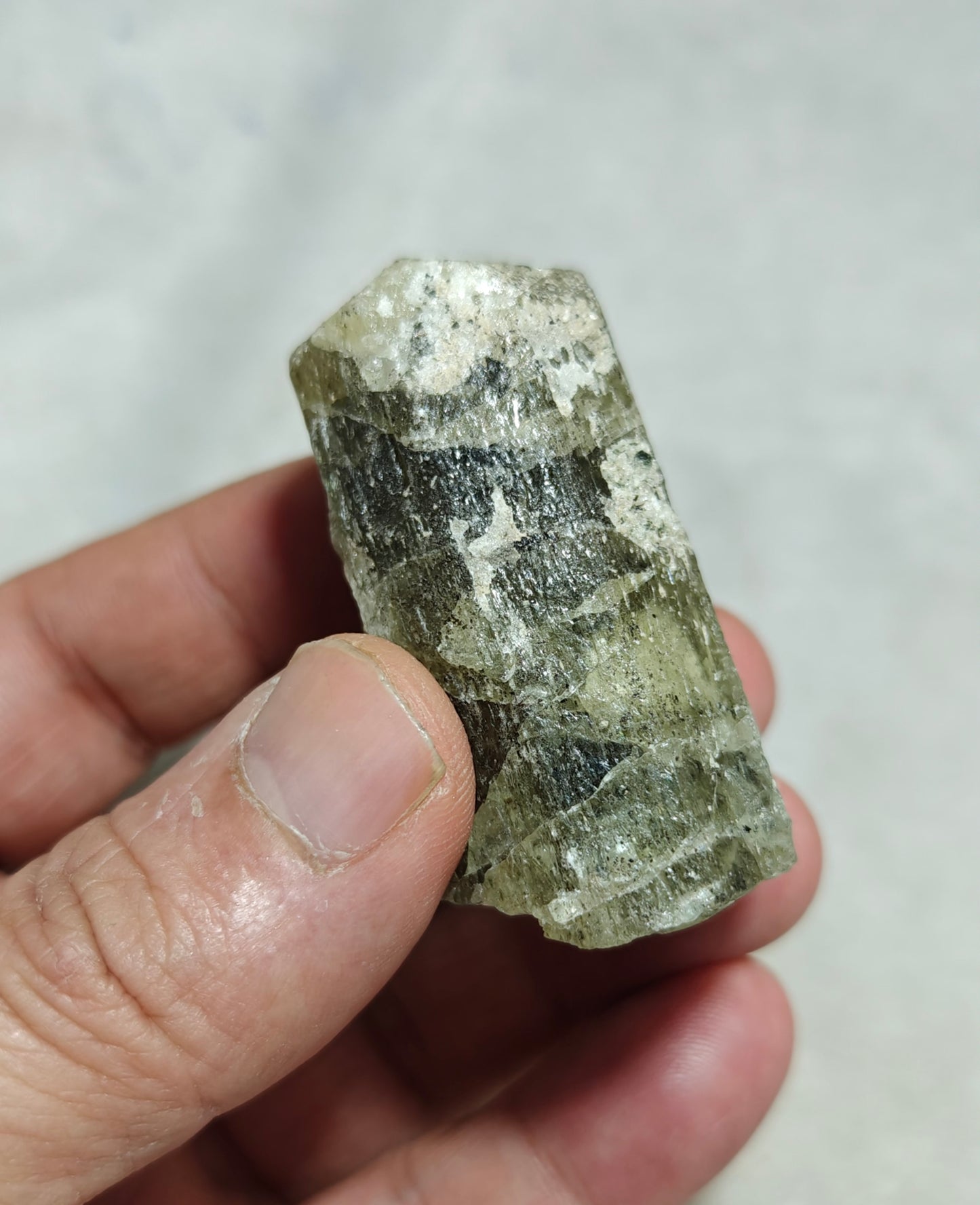 Natural scapolite crystal with Epidote 89 grams