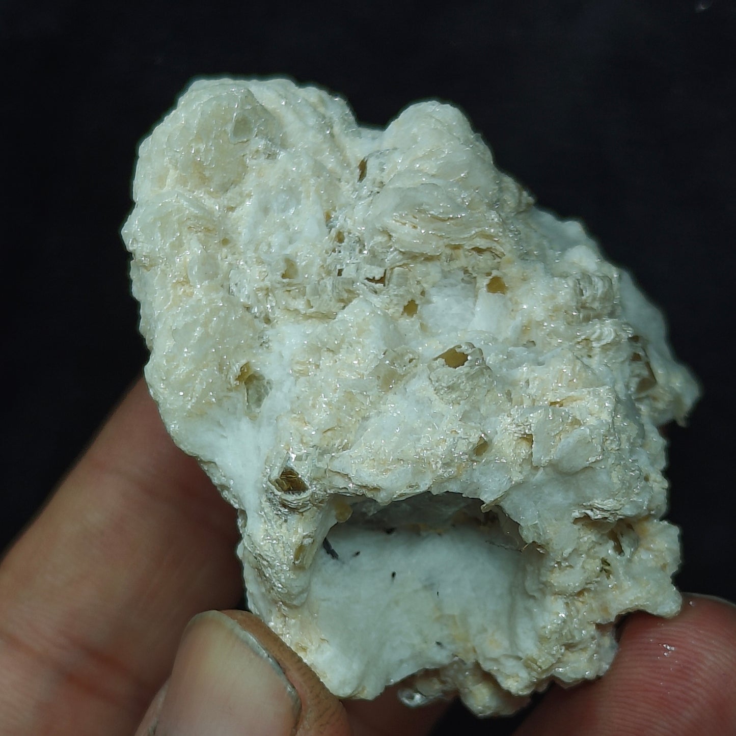 Etched Aquamarine Specimen in matrix 92 grams
