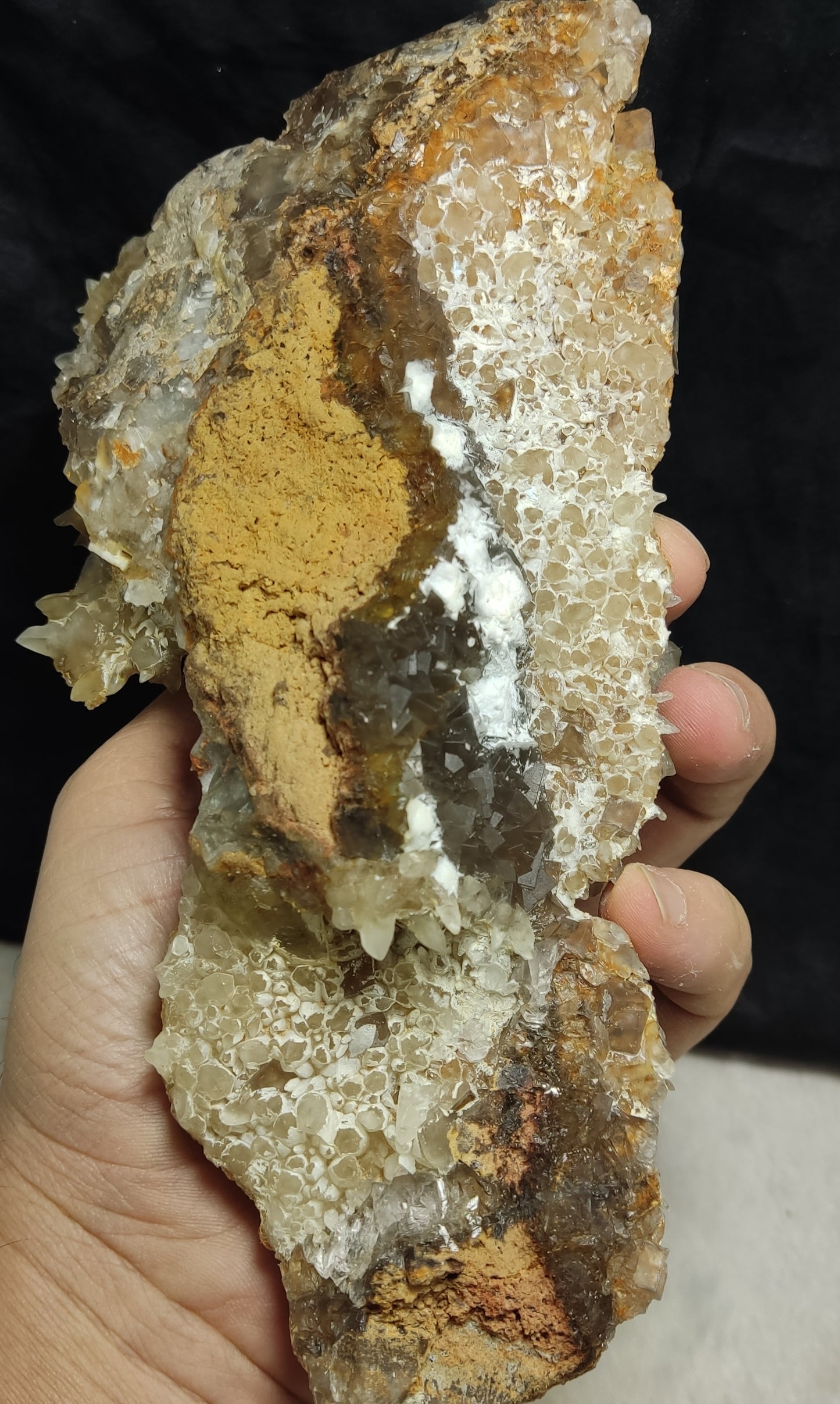 Large Natural terminated Calcite Specimen with Some Fluorite 1050 grams