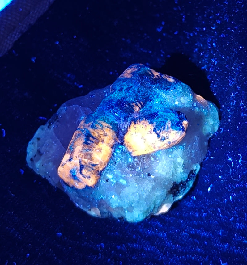 Fluorescent Afghanite on matrix with pyrite 52 grams