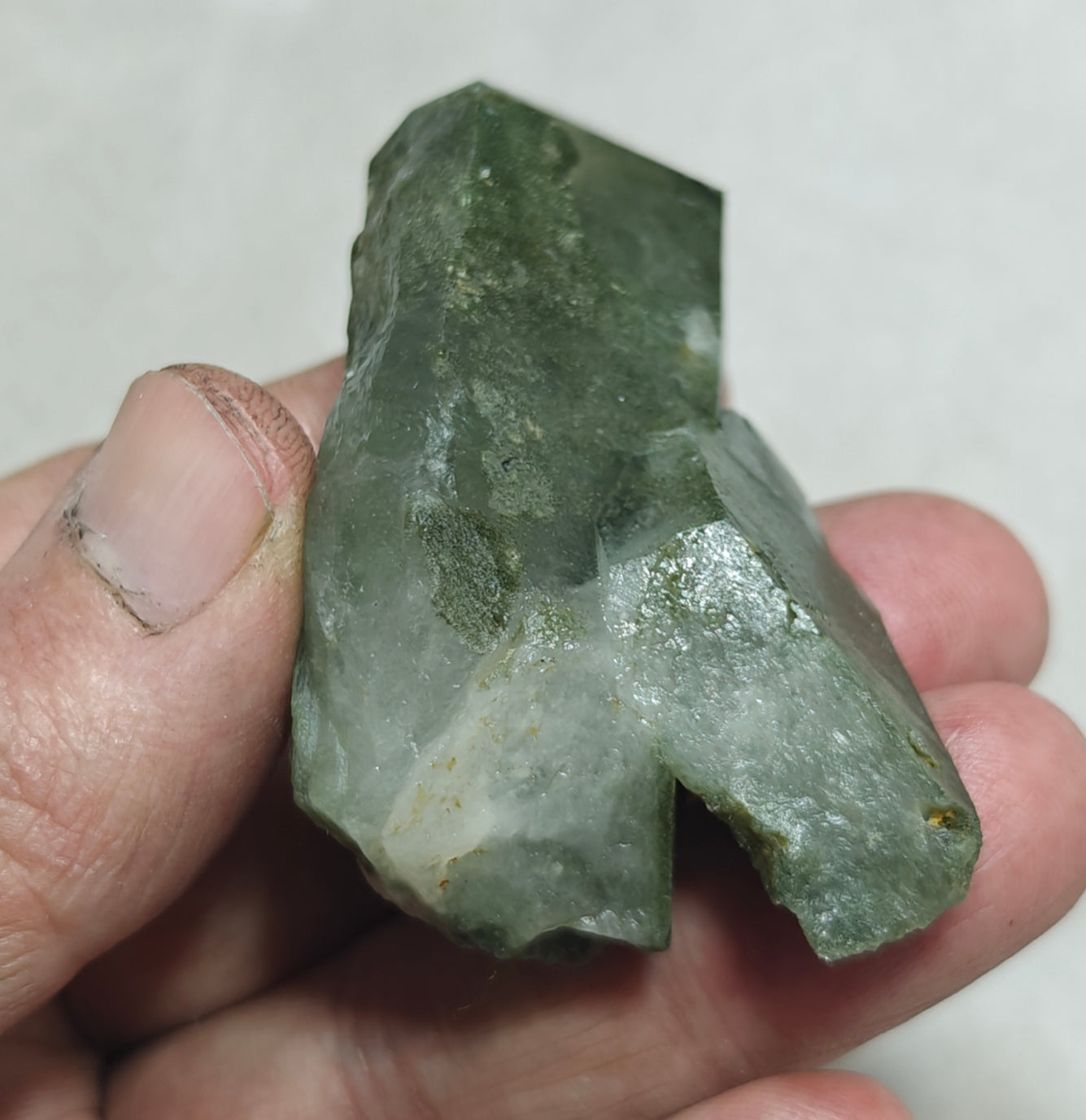 Chlorite quartz twin crystals 65 grams