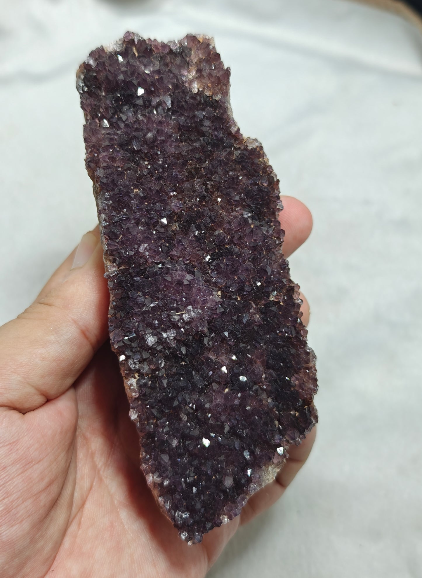 Single beautiful Drusy Amethyst crystals Cluster 395 grams