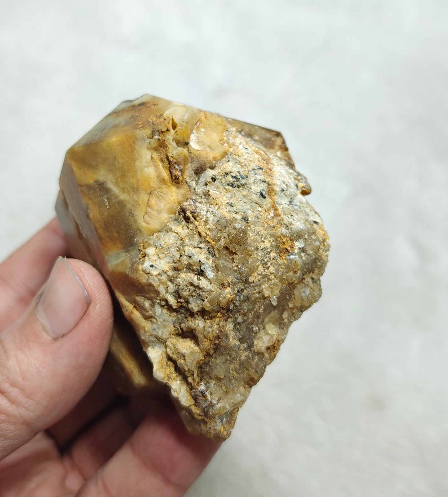 Astrophyllite included Quartz Crystals specimen 210 grams