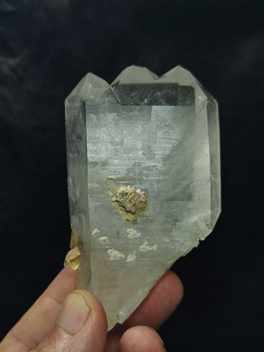 Natural faden quartz crystal with chlorite inclusions 172 grams