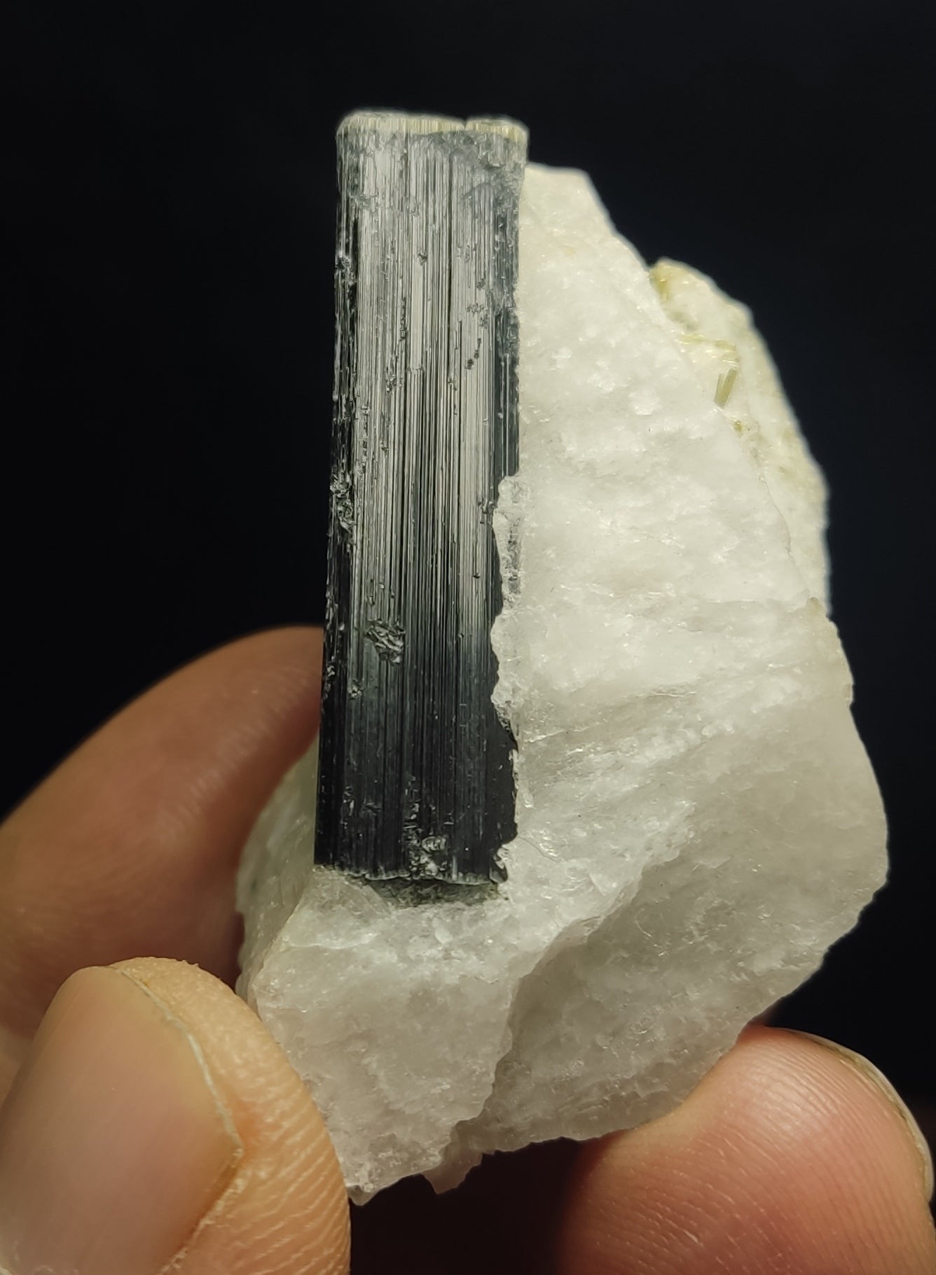 Natural Green Tip Tourmaline on matrix 32 grams