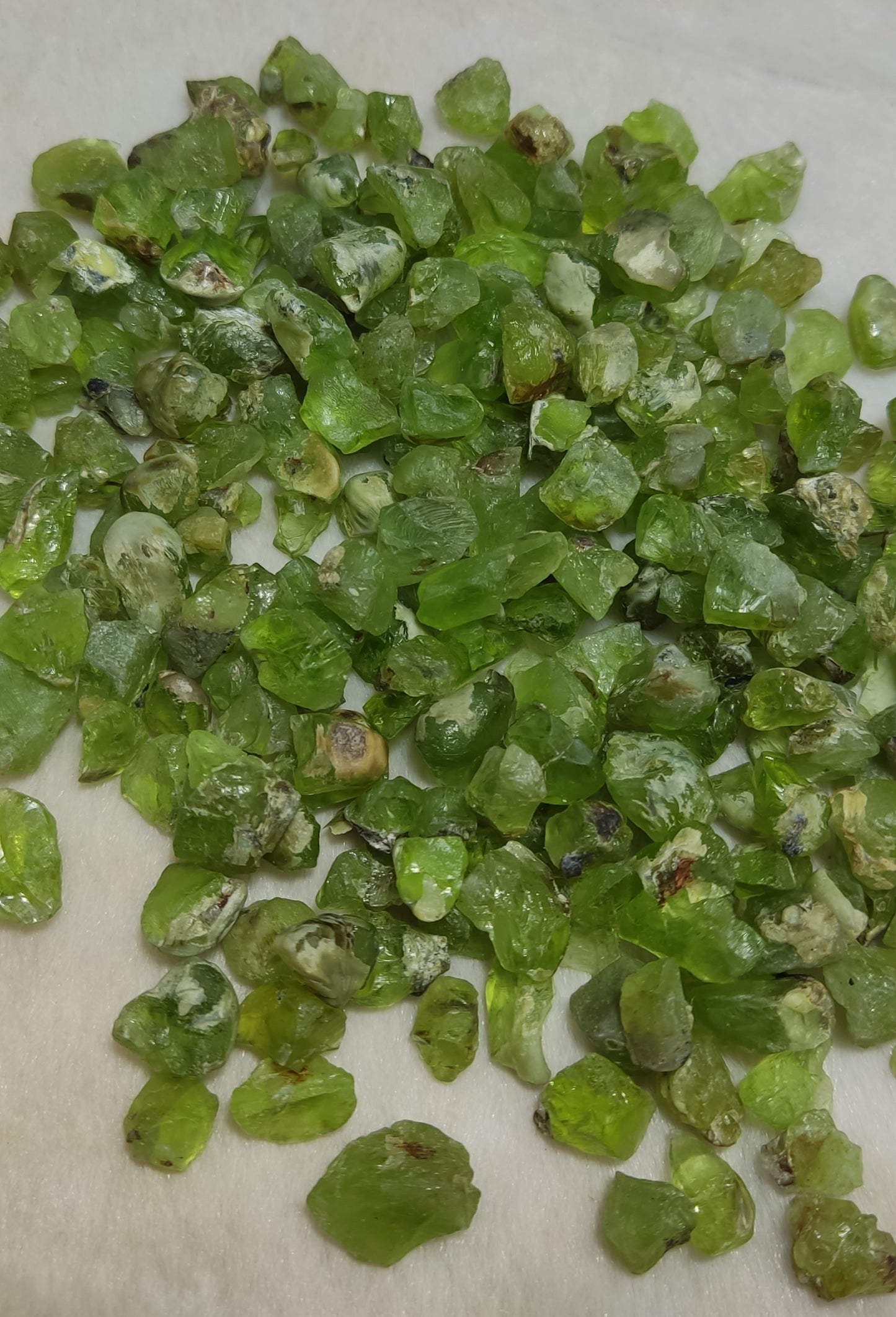 Natural rough peridot 100 grams