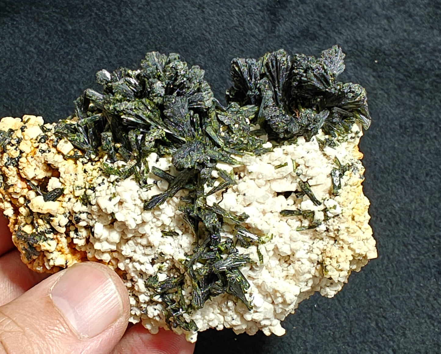 Natural epidote cluster on matrix 142 grams