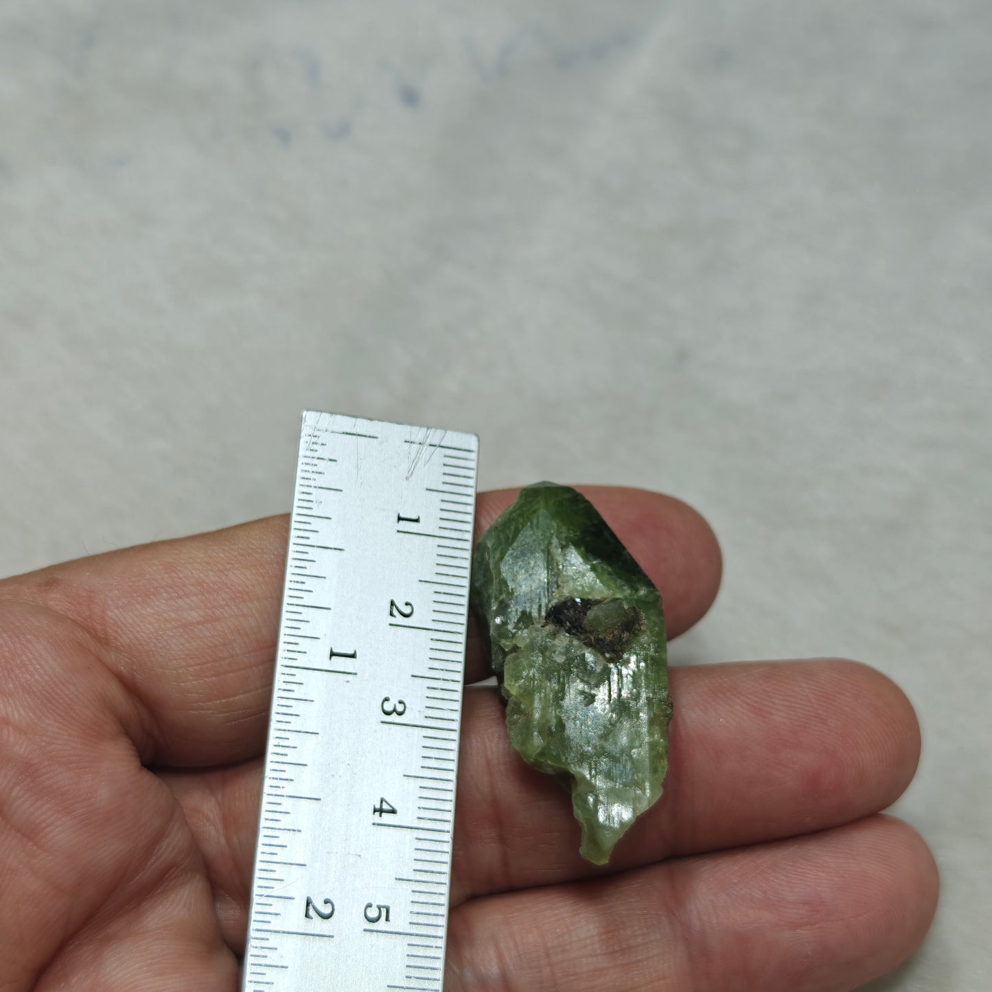 Natural green diopside crystal 11 grams