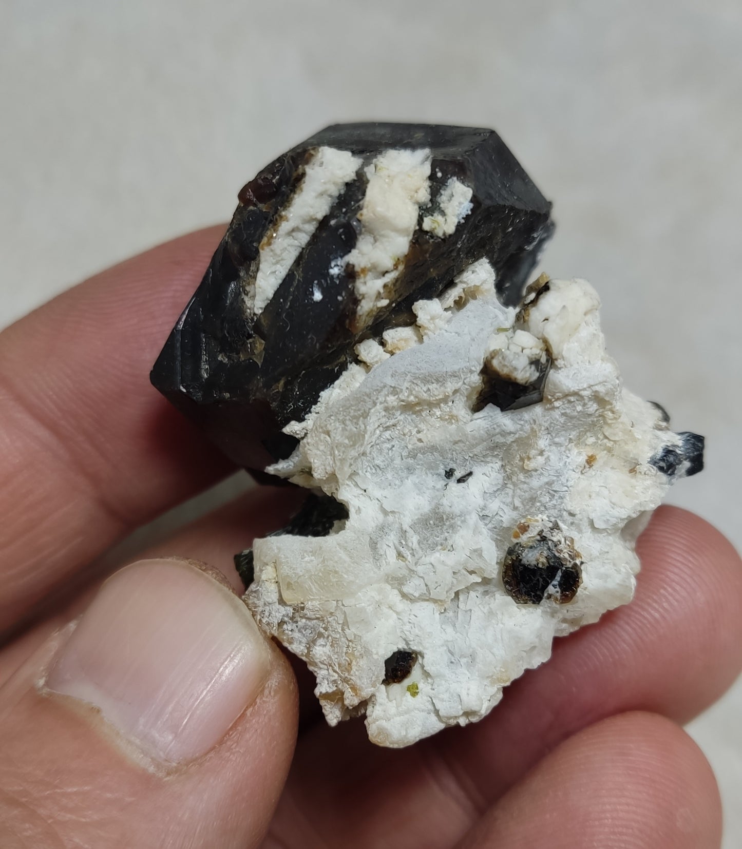 Natural Andradite Garnets Specimen with Epidote 47 grams
