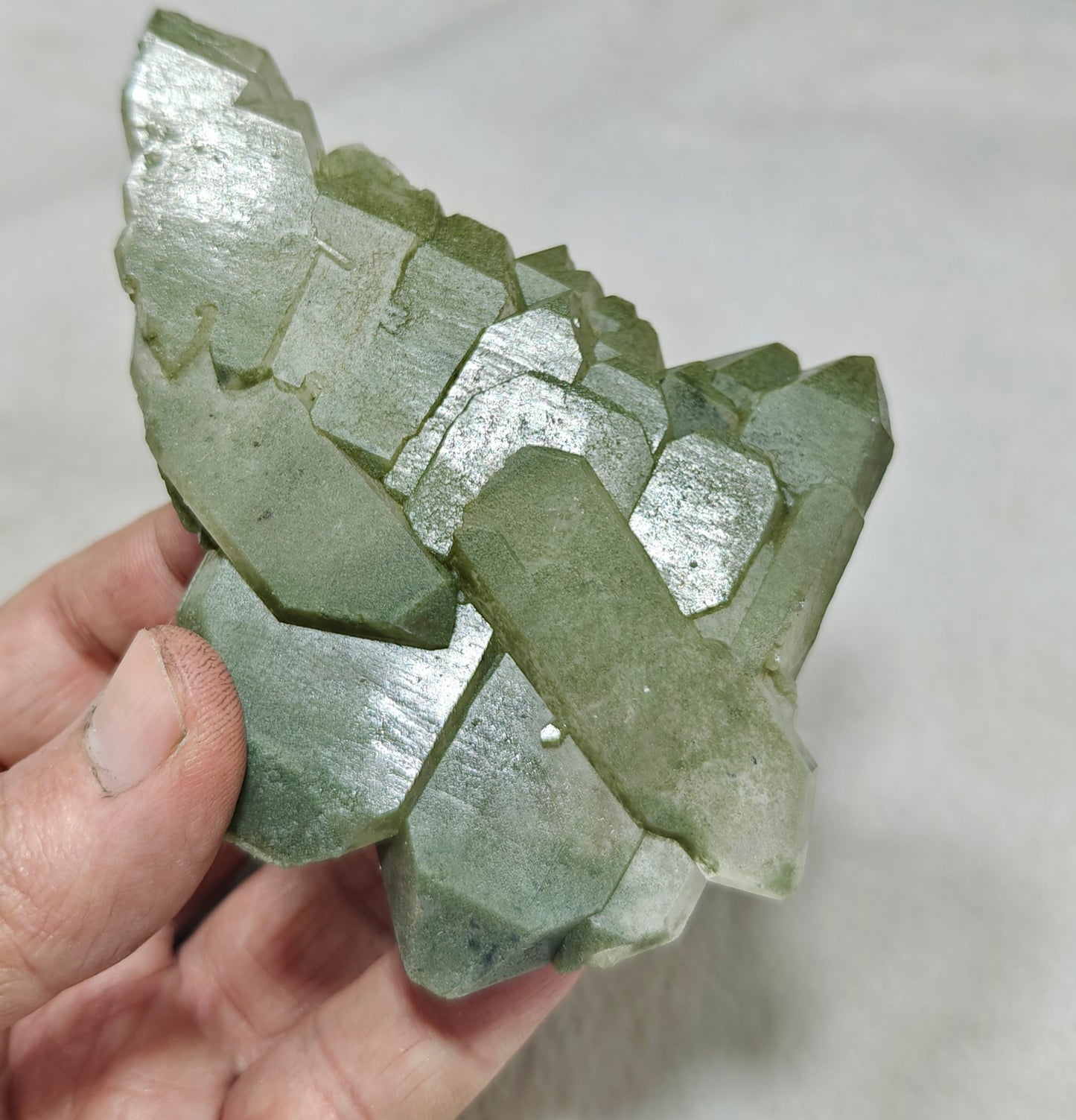 Chlorite Quartz crystals cluster 218 grams