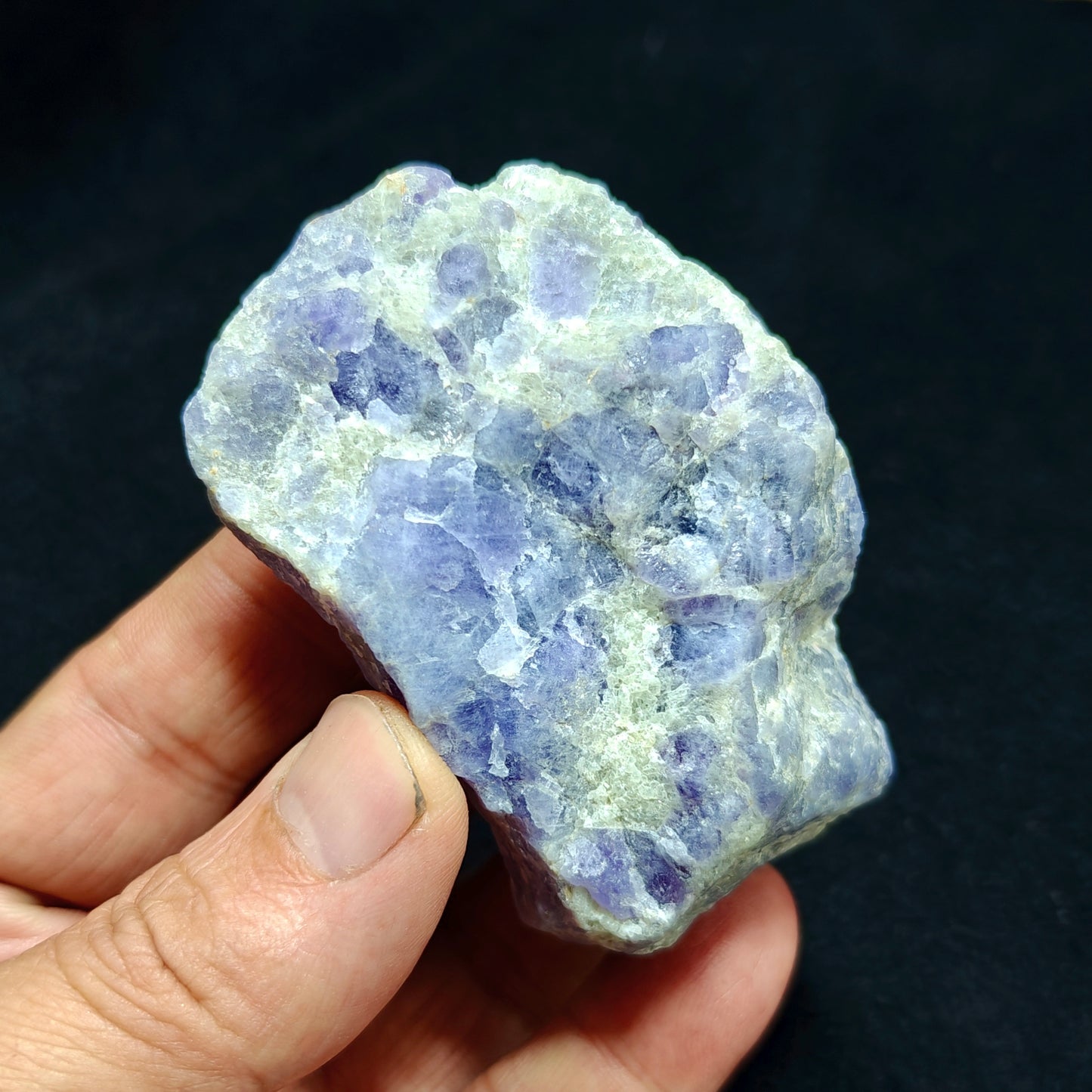 An amazing specimen hackmanite on matrix highly Tenebrescent 145 grams