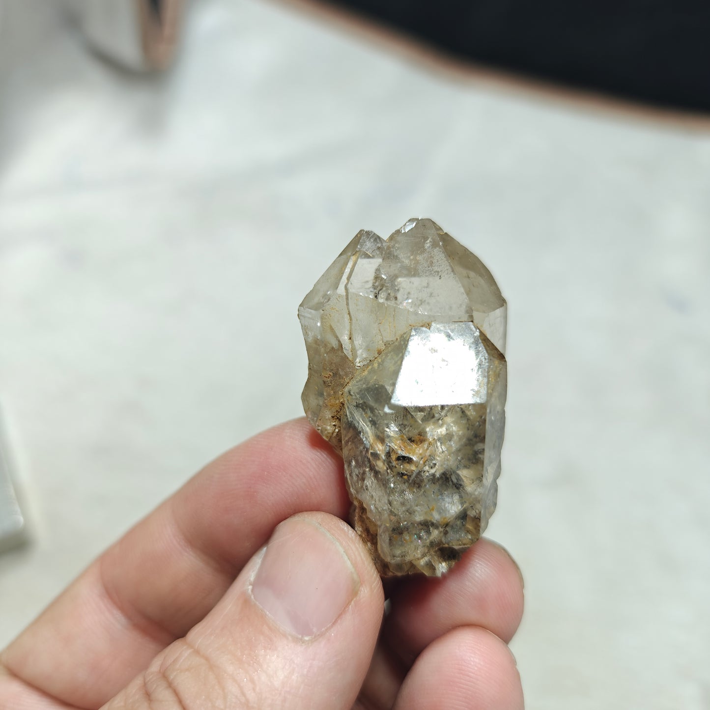 Natural quartz crystal skeletal like formation 34 grams