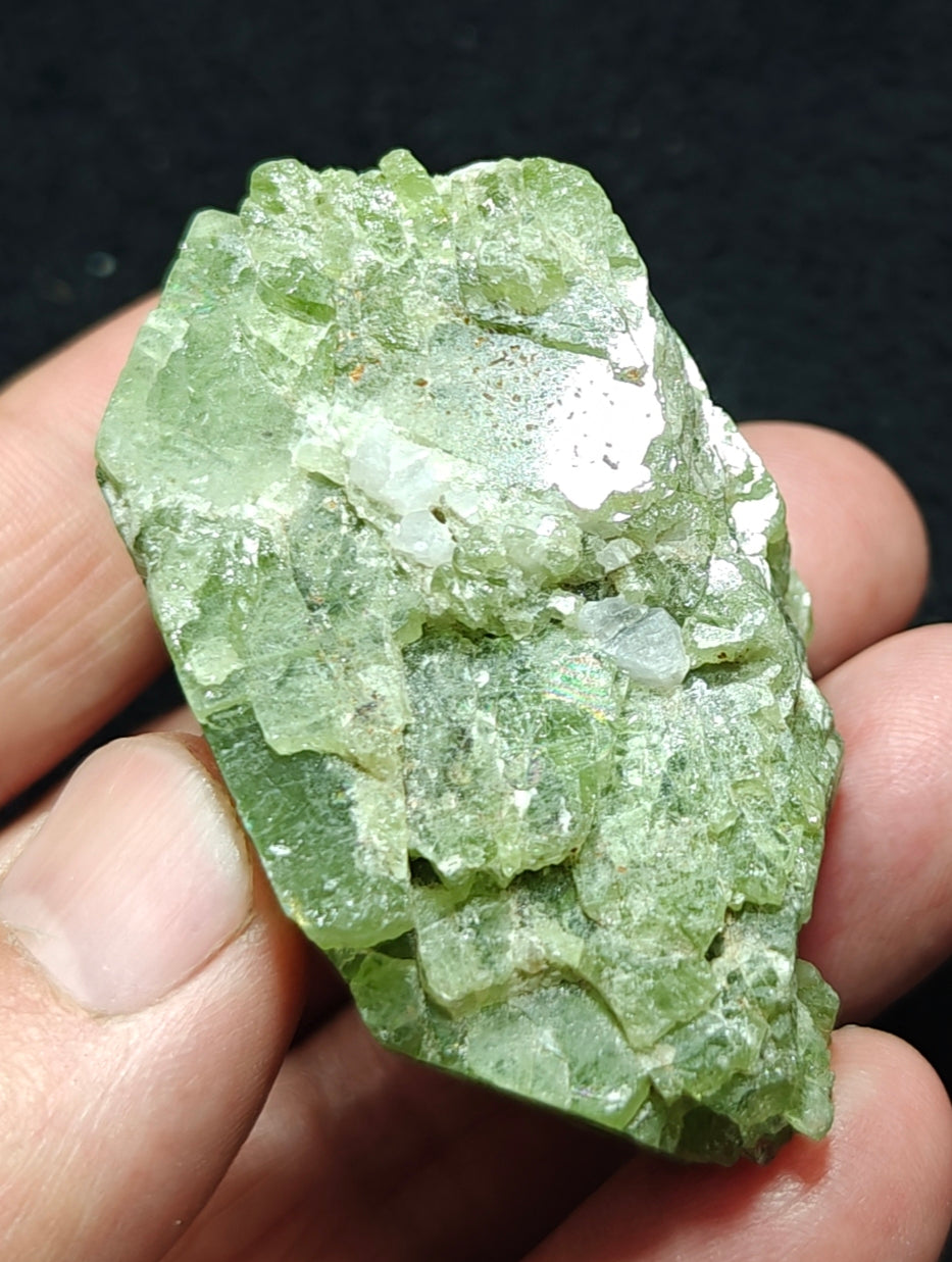 Green diopside crystal 132 grams