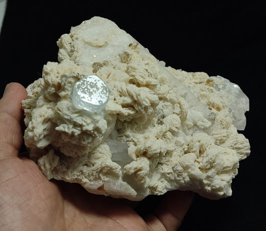 Natural aquamarine on matrix of Albite 1200 grams