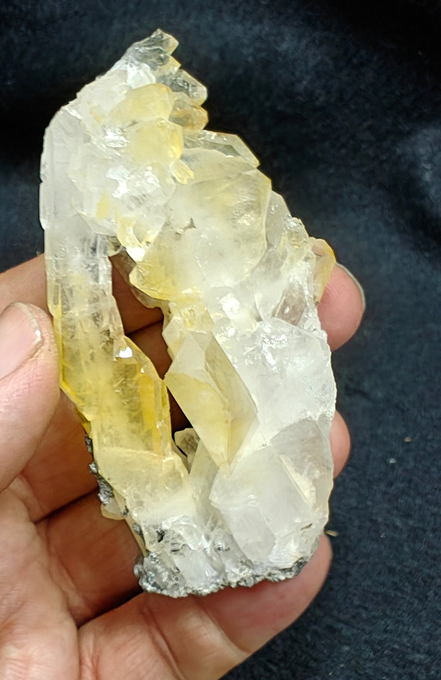 Natural iron included yellow faden quartz 80 grams