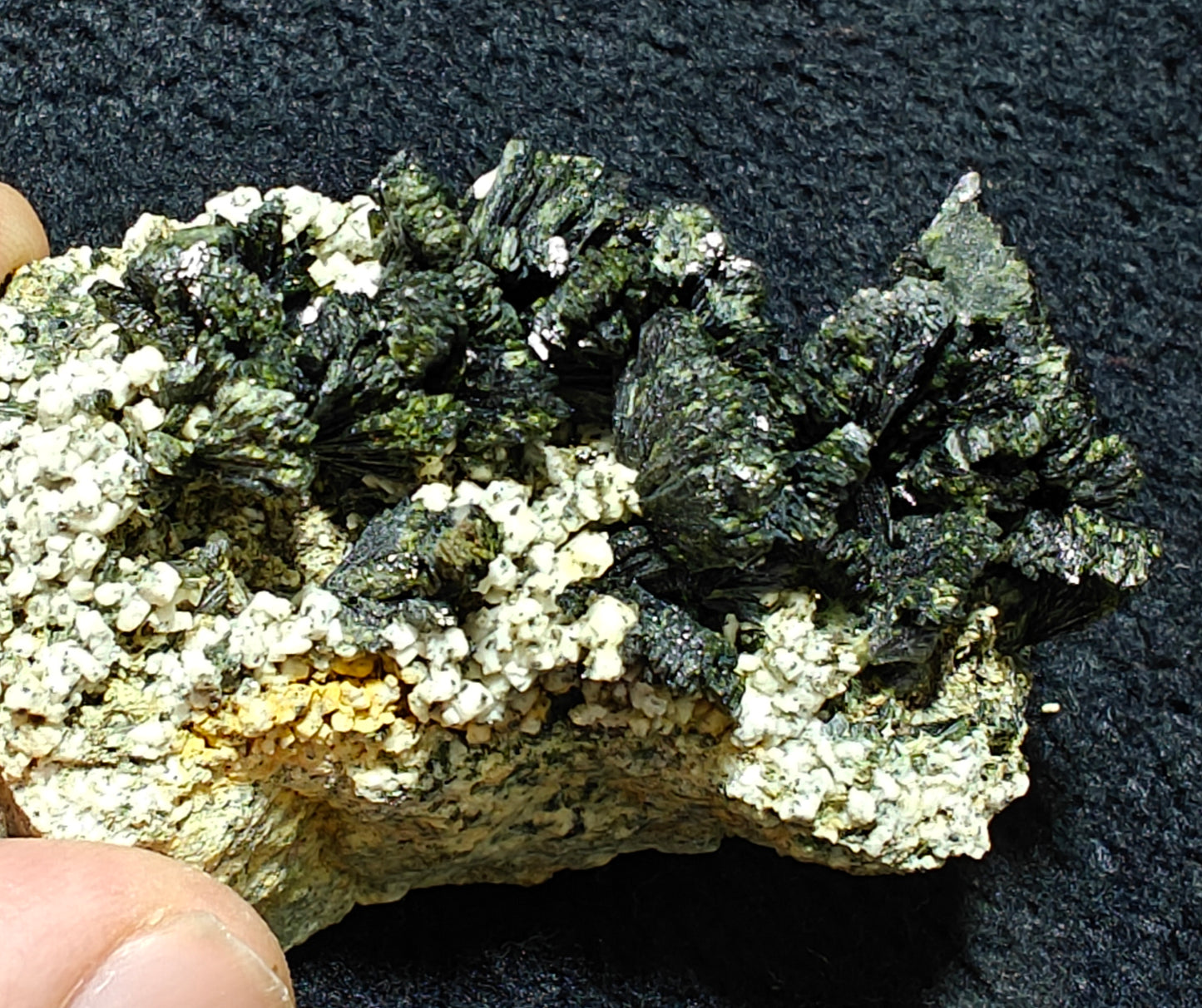 Naturally terminated epidote on matrix 87 grams