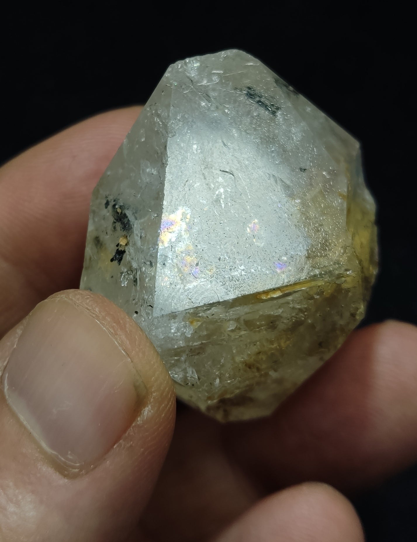 Fenster window Quartz Crystal with clay inclusions 42 grams