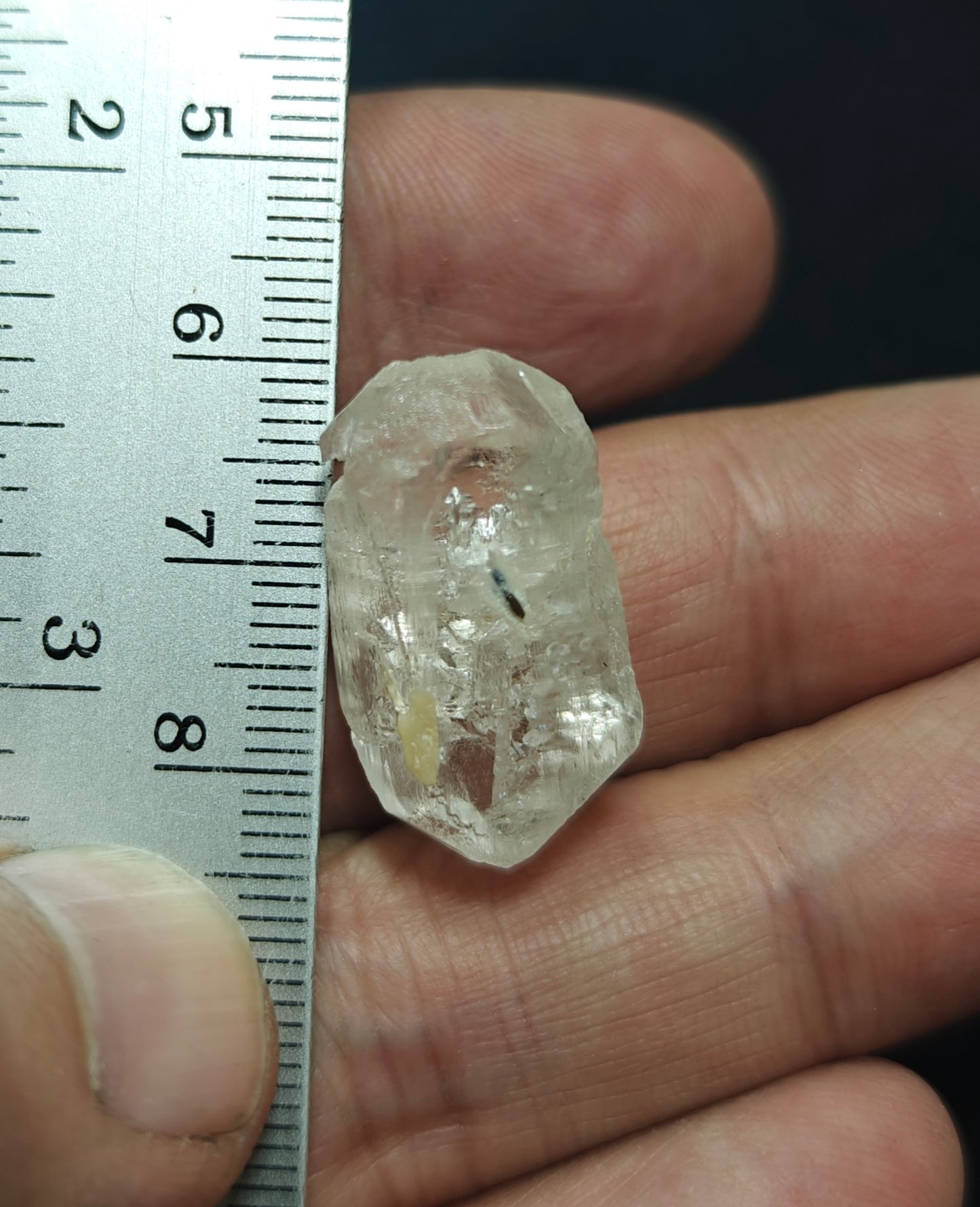 Double terminated topaz crystal