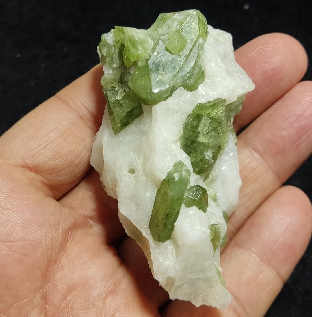 Green diopside crystals on matrix 100 grams