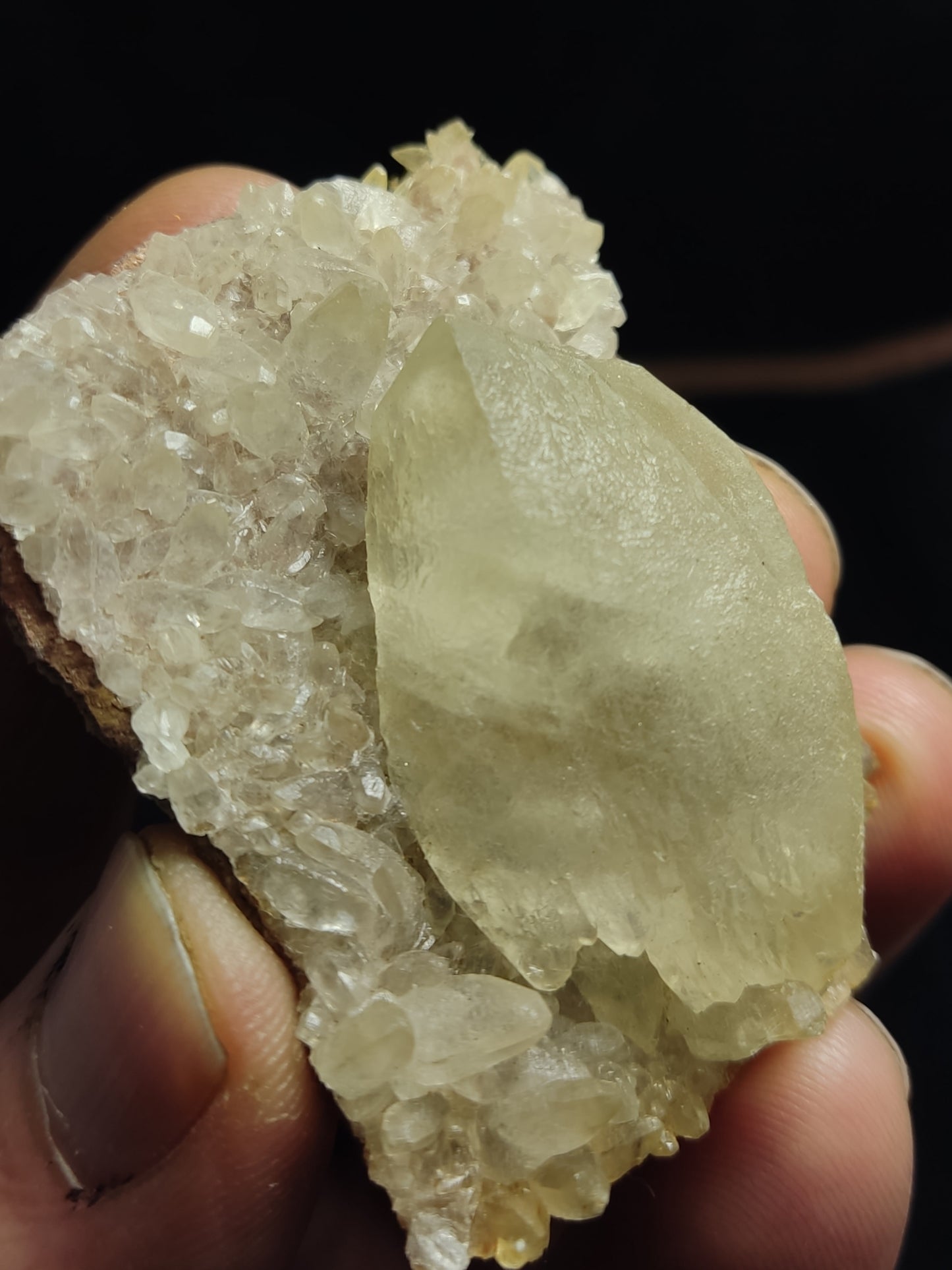 Natural dogtooth calcite cluster 37 grams