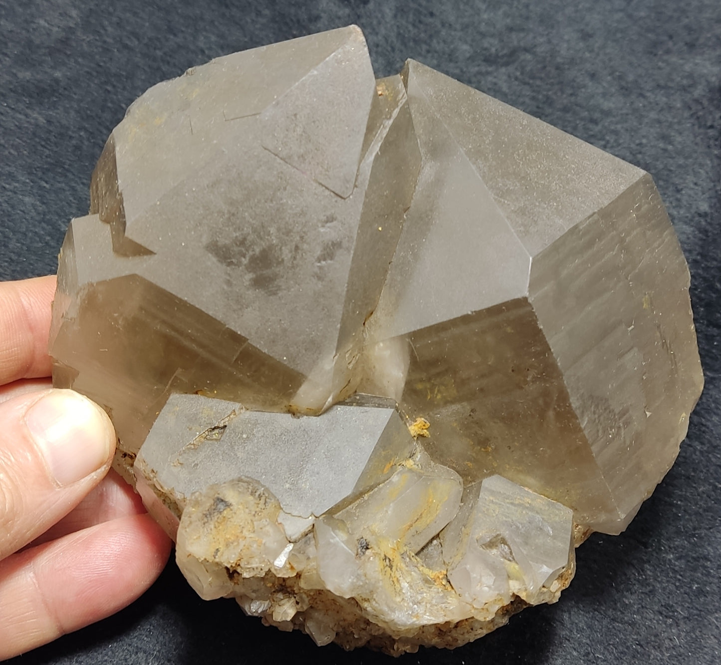 Natural Smoky Quartz Twin formations Cabinet Size 1170 grams