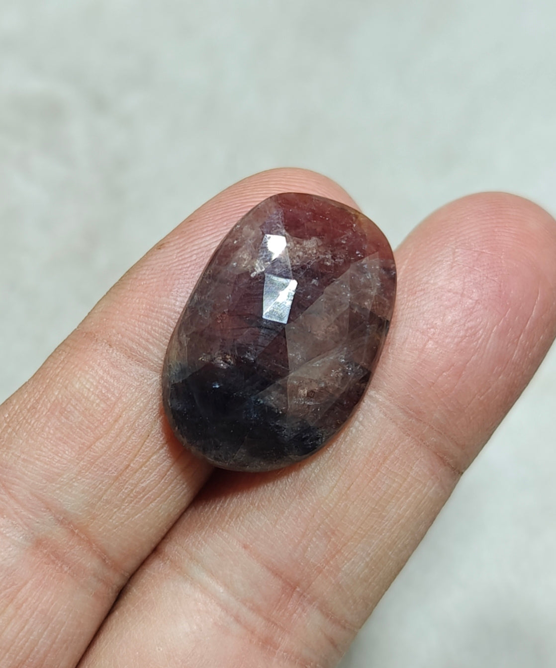 Single beautiful rose cut sapphire gem 42 carats