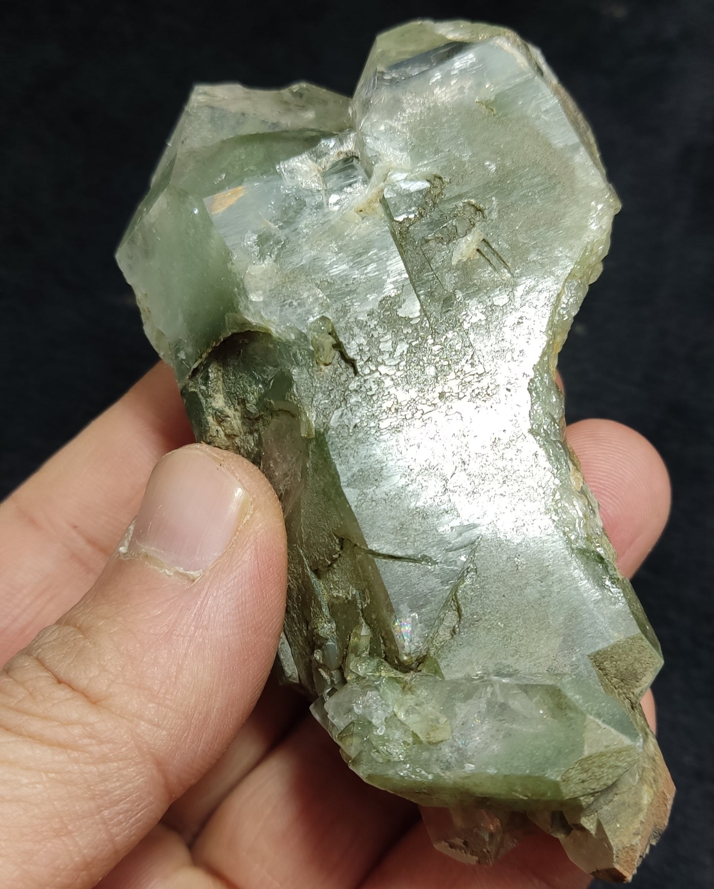 Natural Twin Terminated Chlorite Quartz 151 grams