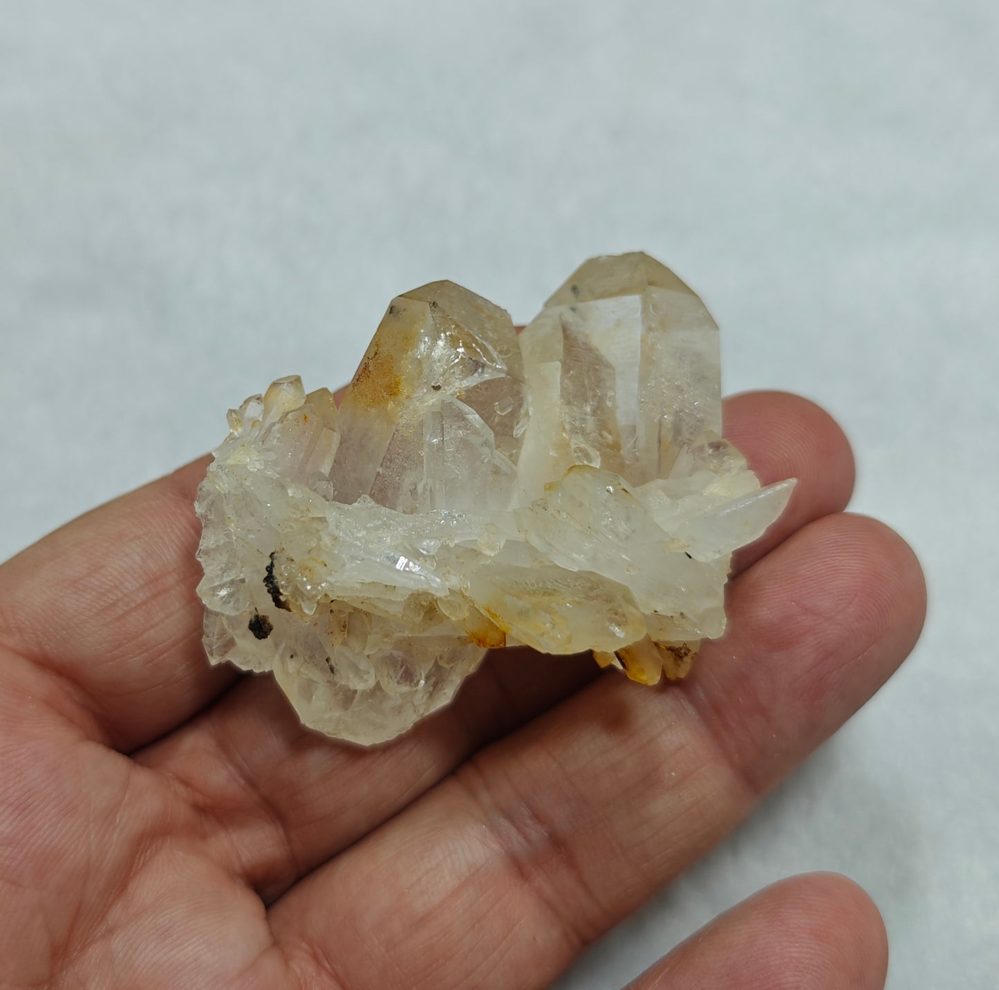 Natural iron included yellow faden quartz 53 grams