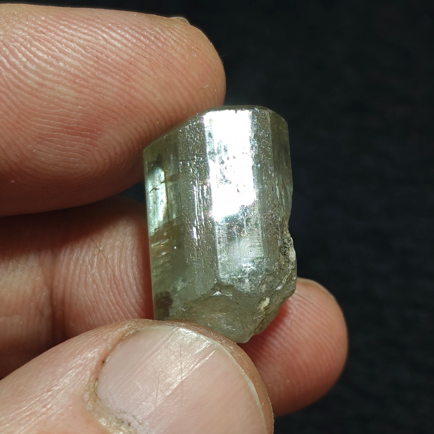 Natural green apatite crystal 7 grams