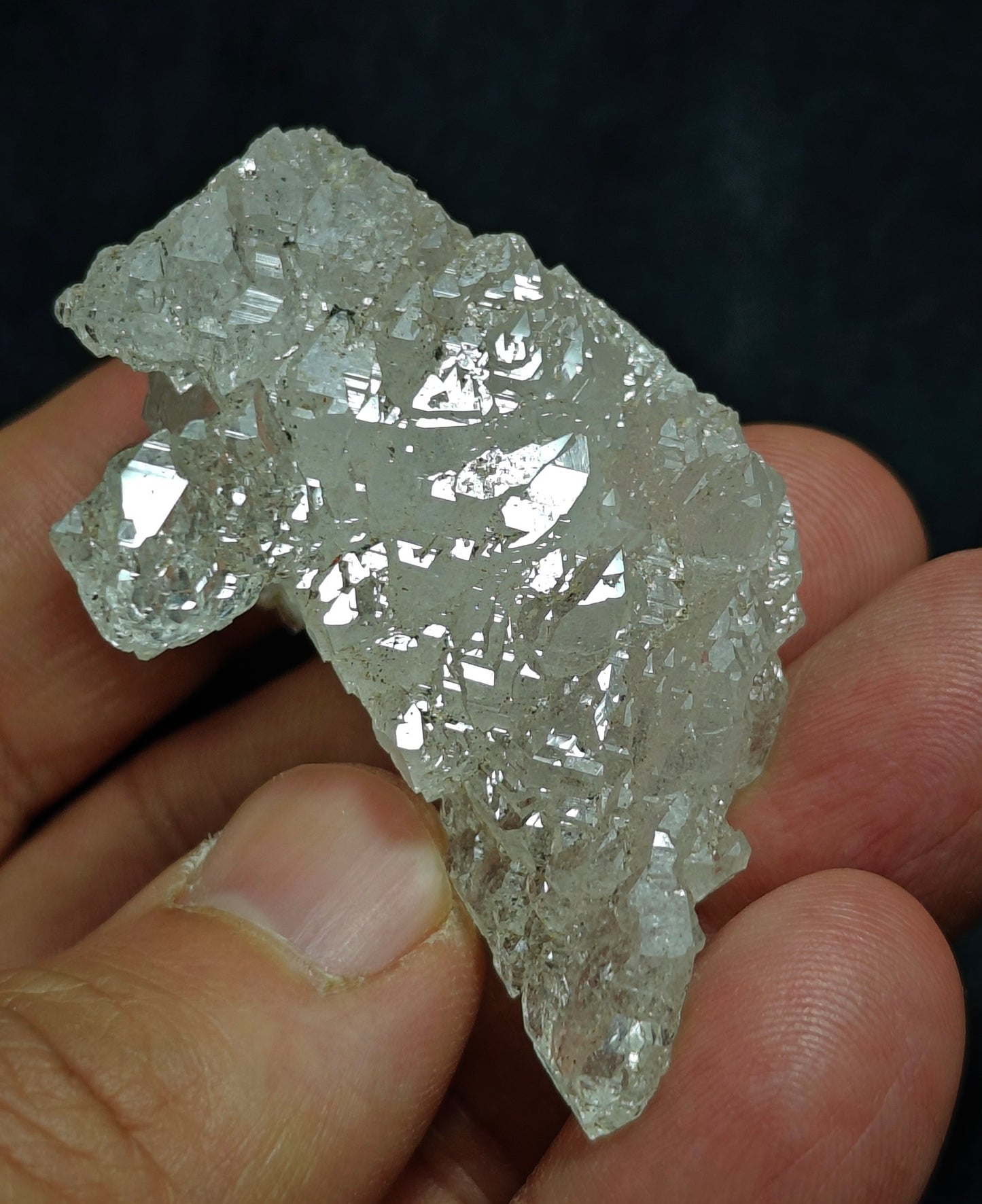 Natural etched quartz crystal floater 41 grams