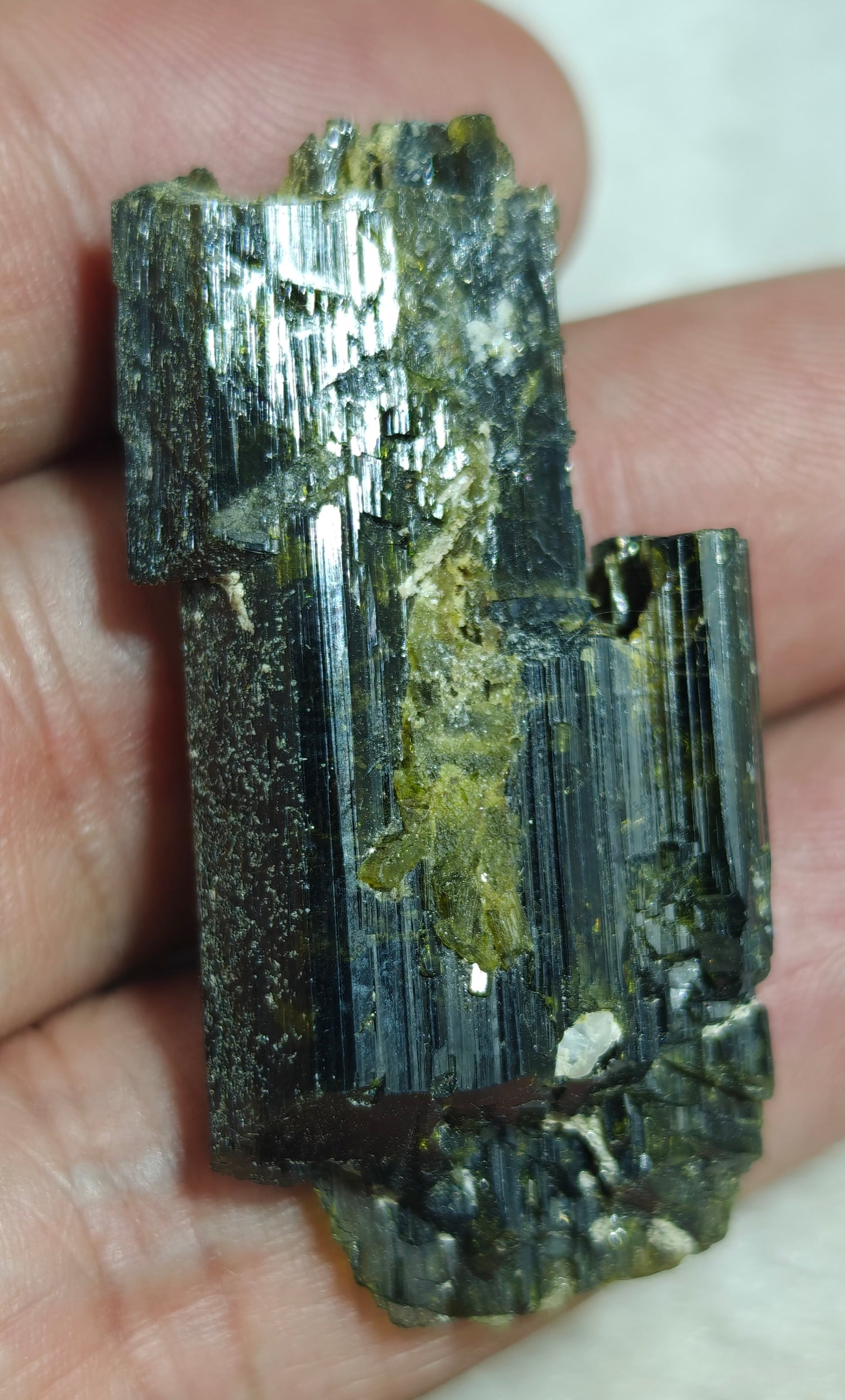 Natural etched epidote crystal 17 grams