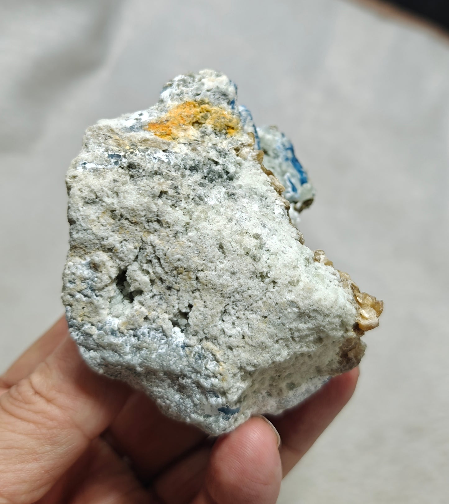 Afghanite Fluorescent in matrix with some pyrite and phlogopite 238 grams