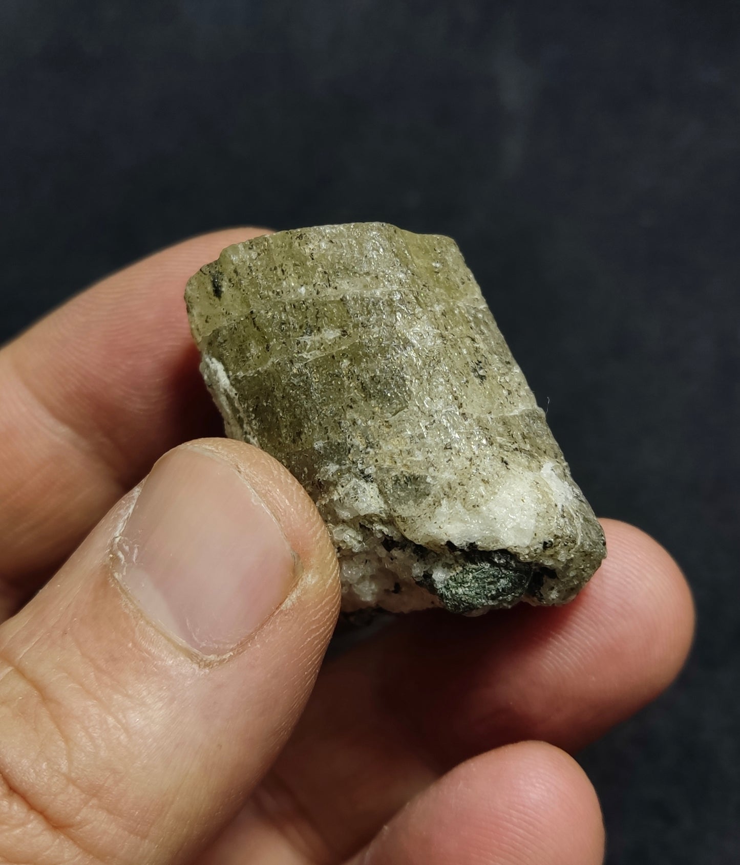 Natural scapolite crystal with Epidote 32 grams