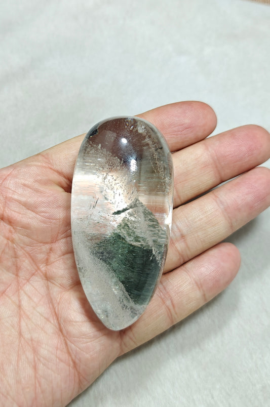 Chlorite included quartz cabochon 775 carats (155 grams)