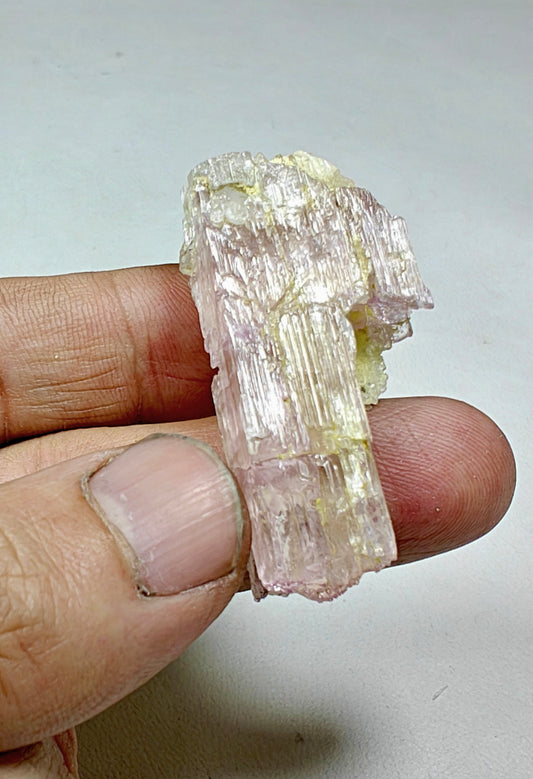 Natural etched kunzite crystal 20 grams