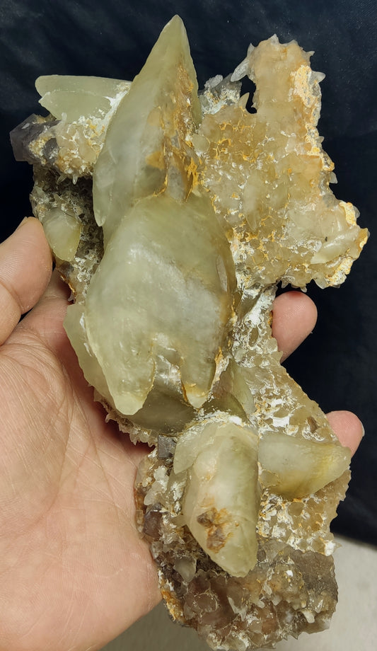 Large Natural terminated Calcite Specimen with Some Fluorite 1050 grams