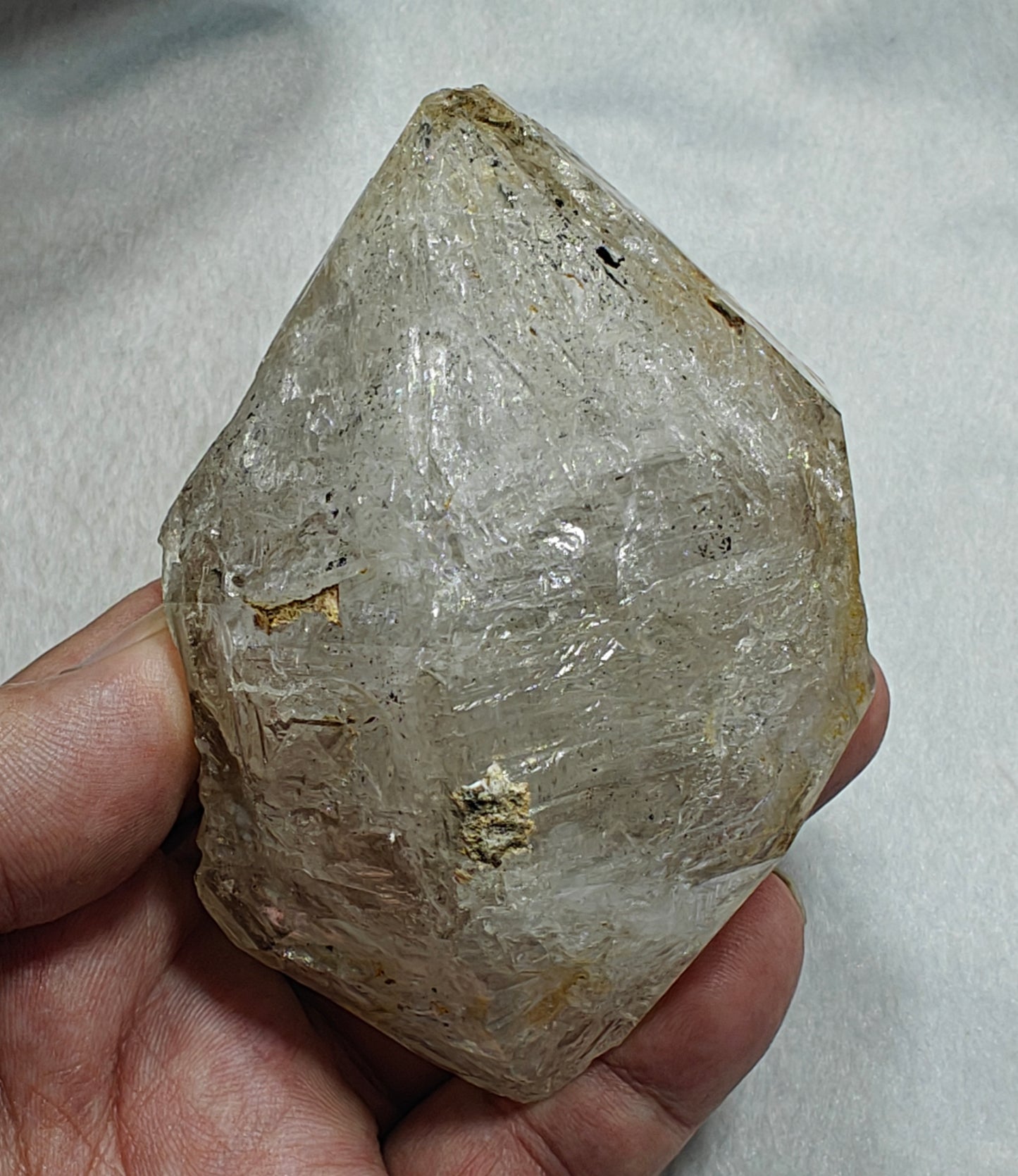 An amazing double terminated Fenster Skeletal window Quartz Crystal 384 grams