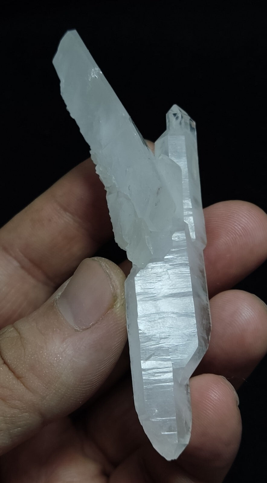 An aesthetic specimen of terminated faden Quartz crystal 54 grams