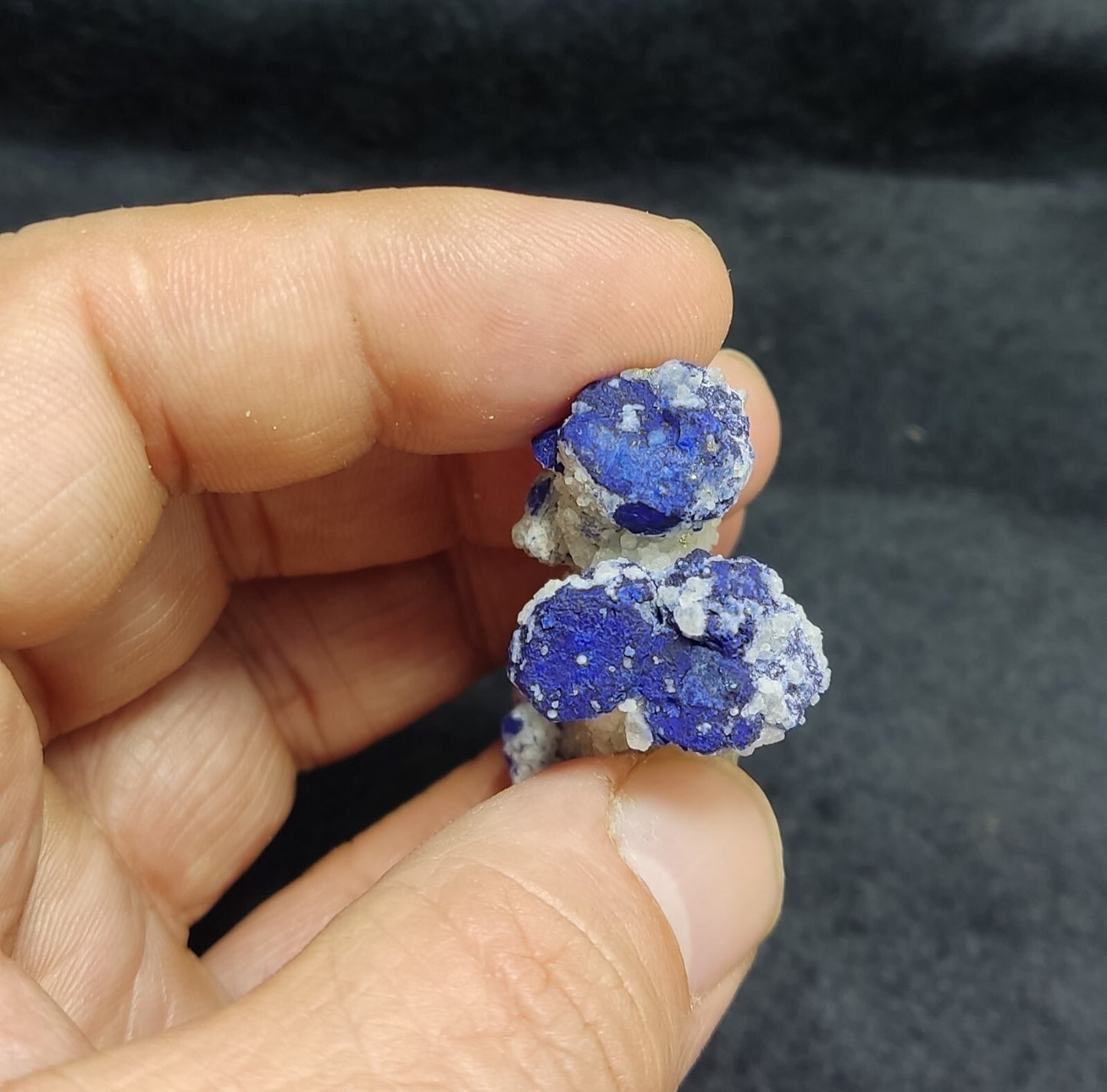 An Aesthetic specimen of fluorescent Lazurite with pyrite 24 grams