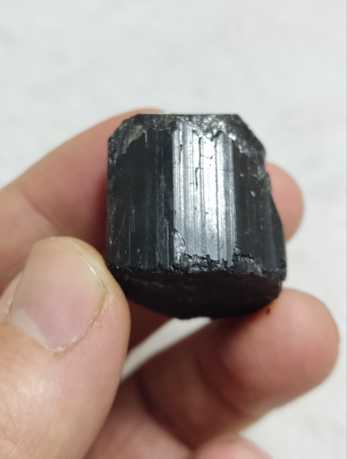 An amazing specimen of terminated black tourmaline 38 grams
