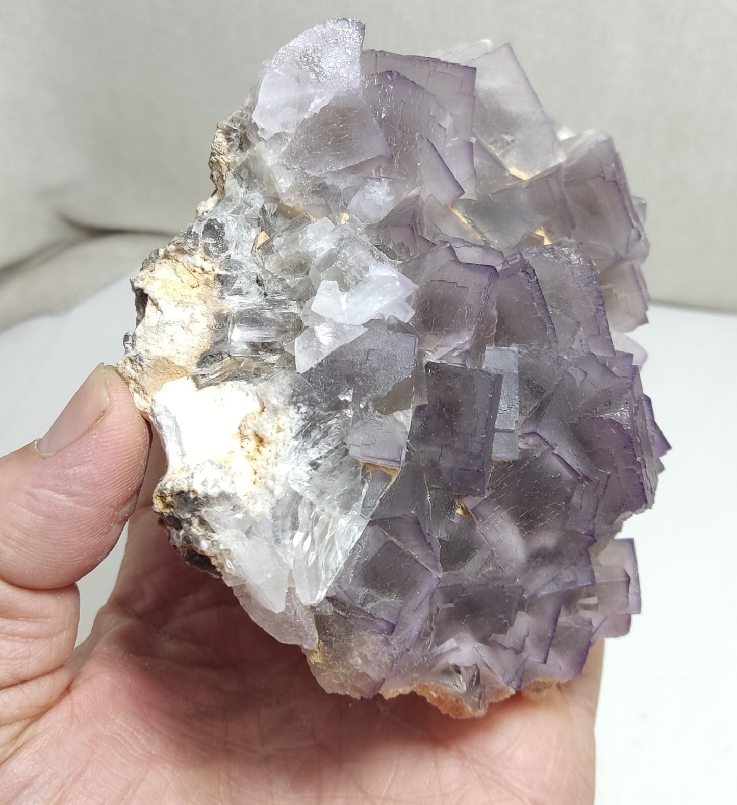 An amazing specimen of cubic light purple color Fluorite 706 grams